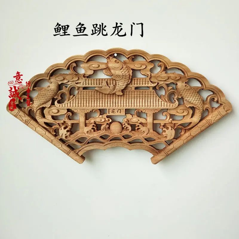 HandCarved Camphor Wood Dragon Phoenix Wall Art 3D Traditional Chinese Decorative Panel With Natu 6