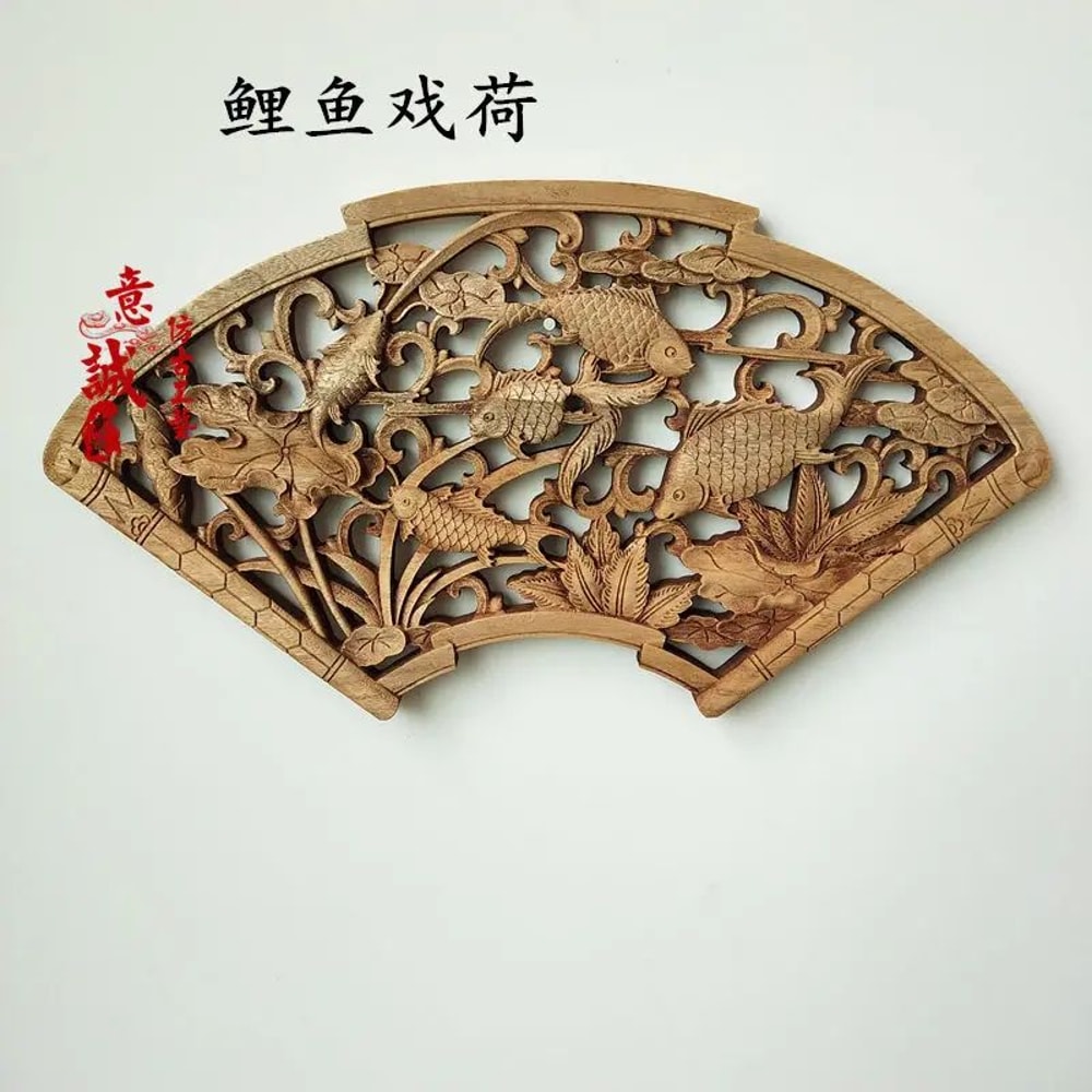 HandCarved Camphor Wood Dragon Phoenix Wall Art 3D Traditional Chinese Decorative Panel With Natu 7
