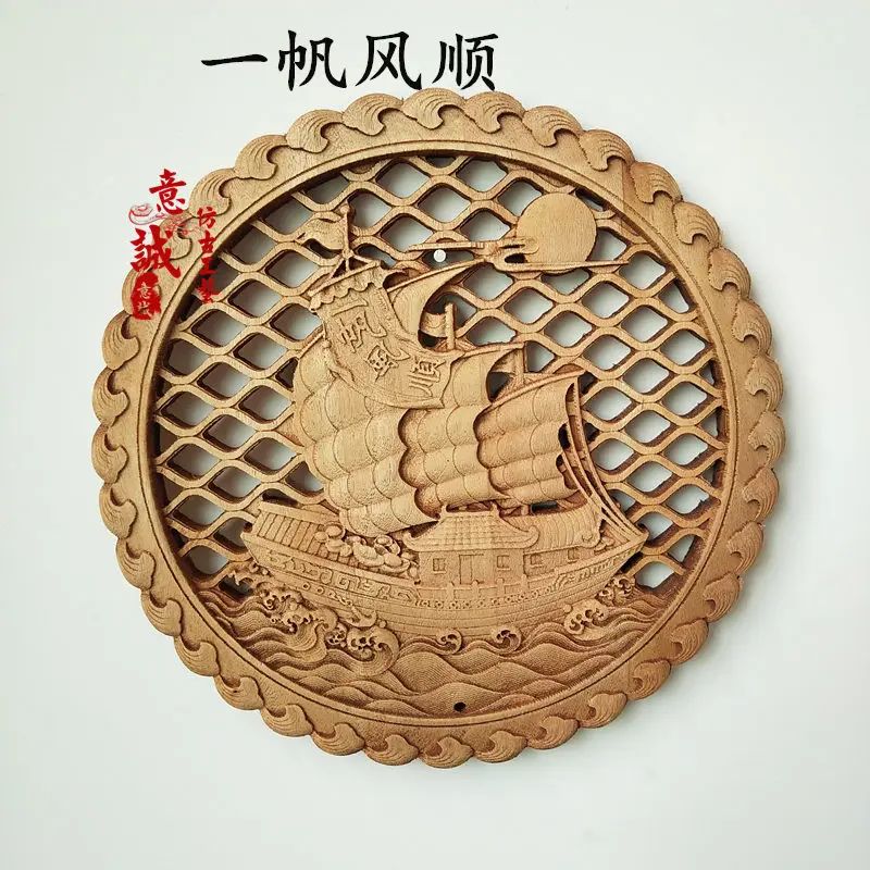 HandCarved Camphor Wood Dragon Phoenix Wall Art 3D Traditional Chinese Decorative Panel With Natu 25