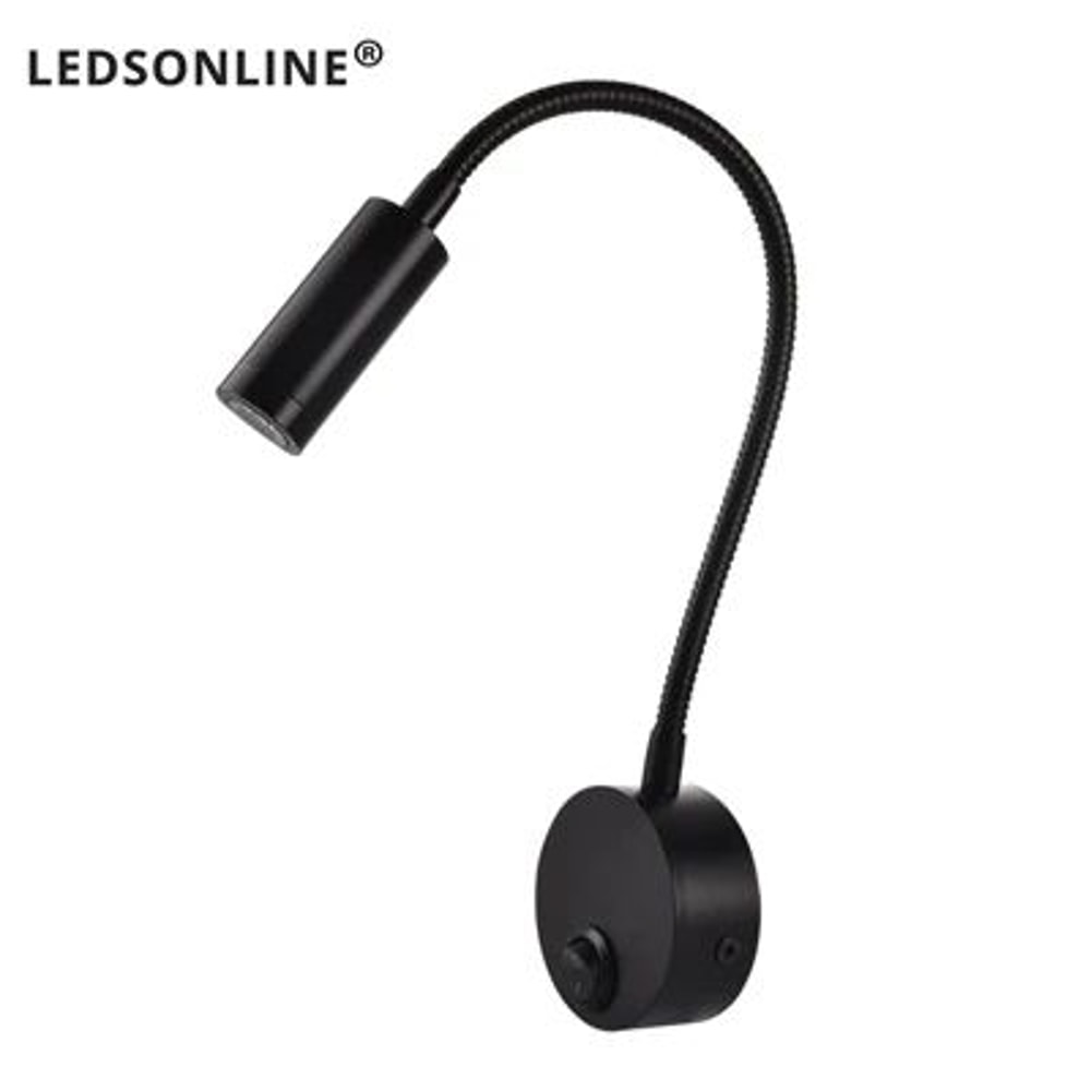 Modern LED Gooseneck Wall Reading Lamp Flexible Clamp Sconce Light With Switch For Bedside Use 6