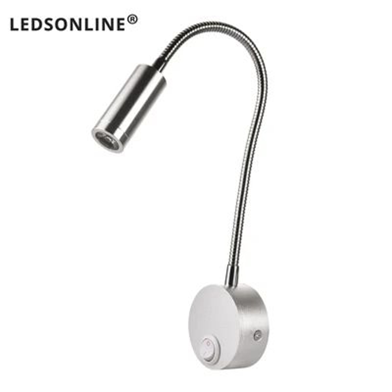 Modern LED Gooseneck Wall Reading Lamp Flexible Clamp Sconce Light With Switch For Bedside Use 7