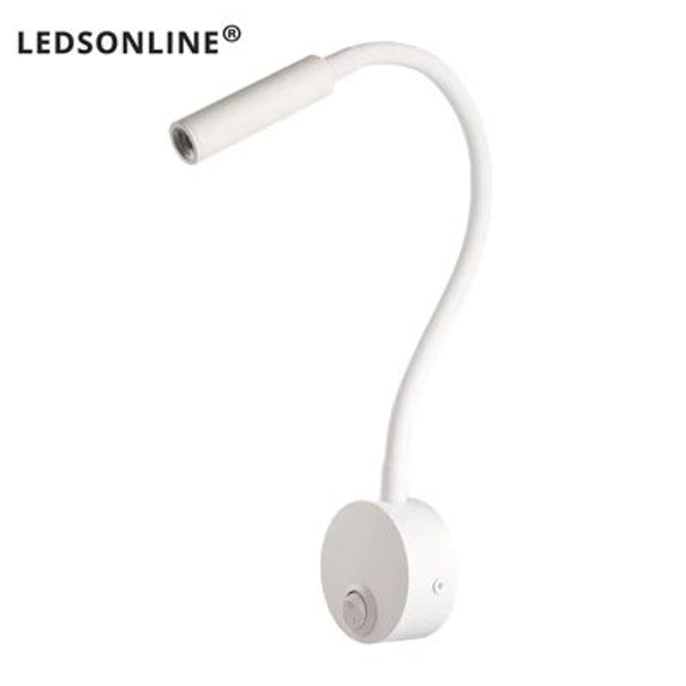Modern LED Gooseneck Wall Reading Lamp Flexible Clamp Sconce Light With Switch For Bedside Use 10