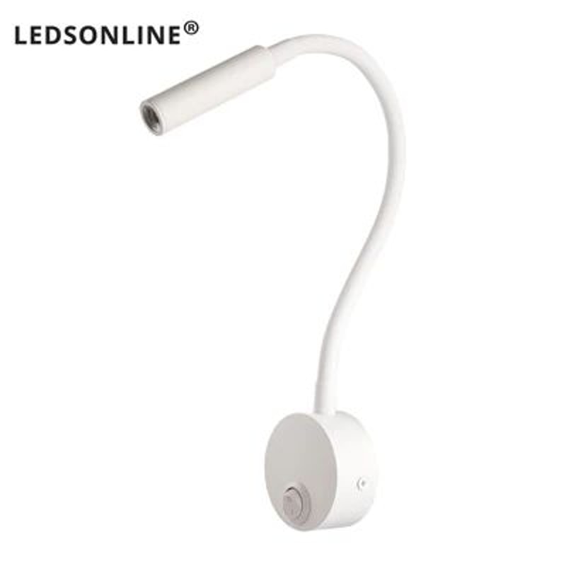 Modern LED Gooseneck Wall Reading Lamp Flexible Clamp Sconce Light With Switch For Bedside Use 10