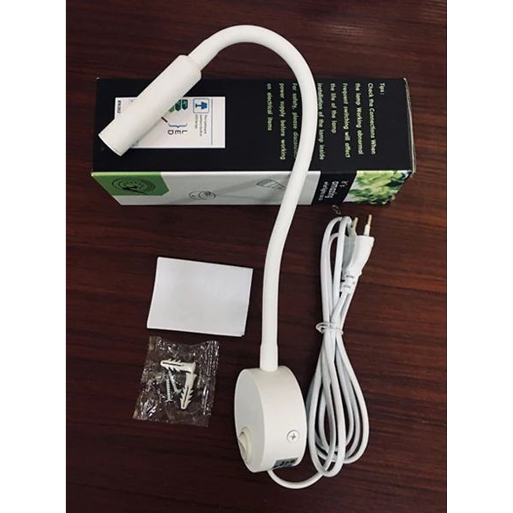 Modern LED Gooseneck Wall Reading Lamp Flexible Clamp Sconce Light With Switch For Bedside Use 11