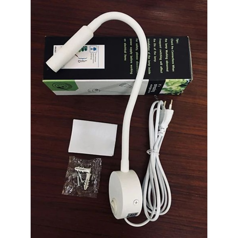 Modern LED Gooseneck Wall Reading Lamp Flexible Clamp Sconce Light With Switch For Bedside Use 11