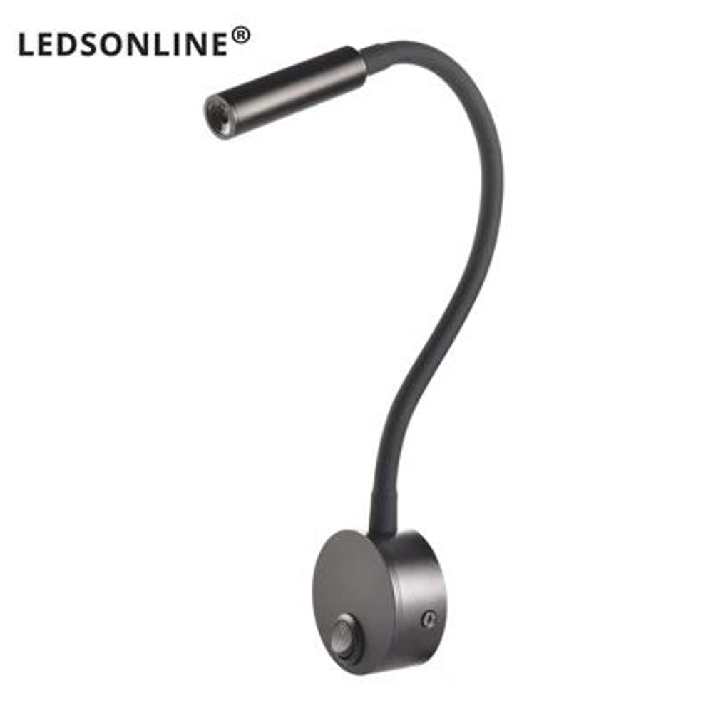 Modern LED Gooseneck Wall Reading Lamp Flexible Clamp Sconce Light With Switch For Bedside Use 12