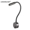 Modern LED Gooseneck Wall Reading Lamp Flexible Clamp Sconce Light With Switch For Bedside Use 12