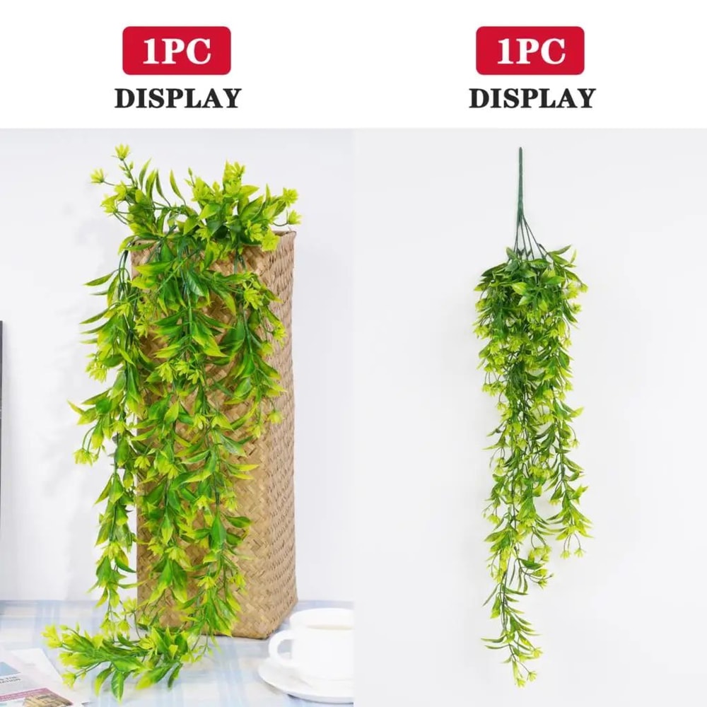 Lush Artificial Ivy Vine Wall Hanging Realistic Rattan Leaf Garland For Indoor Outdoor Decor 5