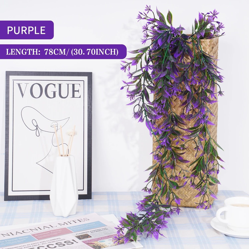 Lush Artificial Ivy Vine Wall Hanging Realistic Rattan Leaf Garland For Indoor Outdoor Decor 9