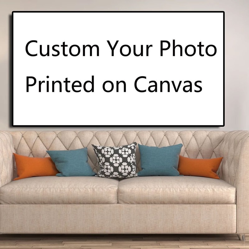 Custom Photo Canvas Print Wall Art Personalized Waterproof Portrait Painting For Home Office Deco 0