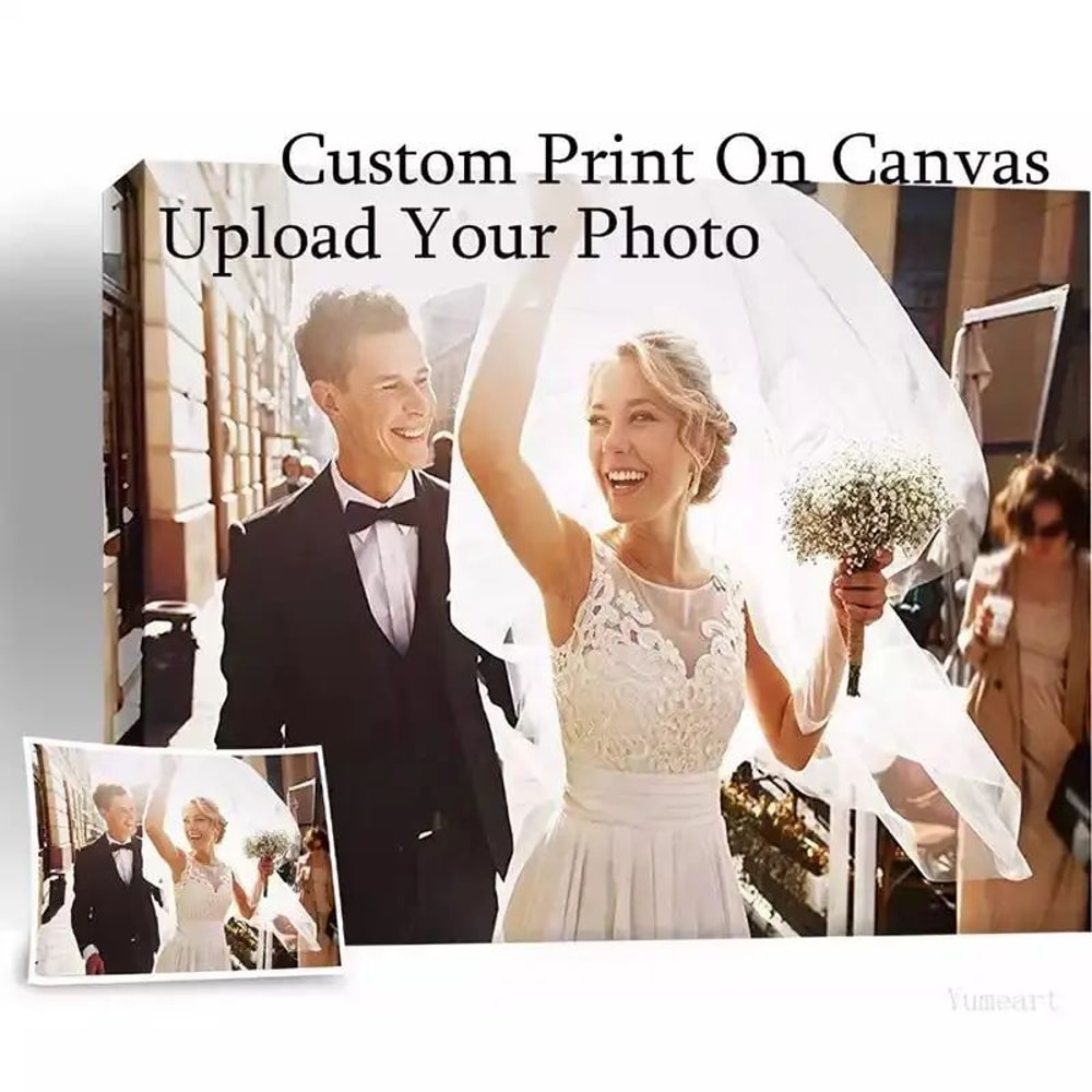 Custom Photo Canvas Print Wall Art Personalized Waterproof Portrait Painting For Home Office Deco 2