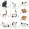 Cute Realistic Lying Cat Figurine Mini Simulation Pet Ornament For Desk Car Decor 5