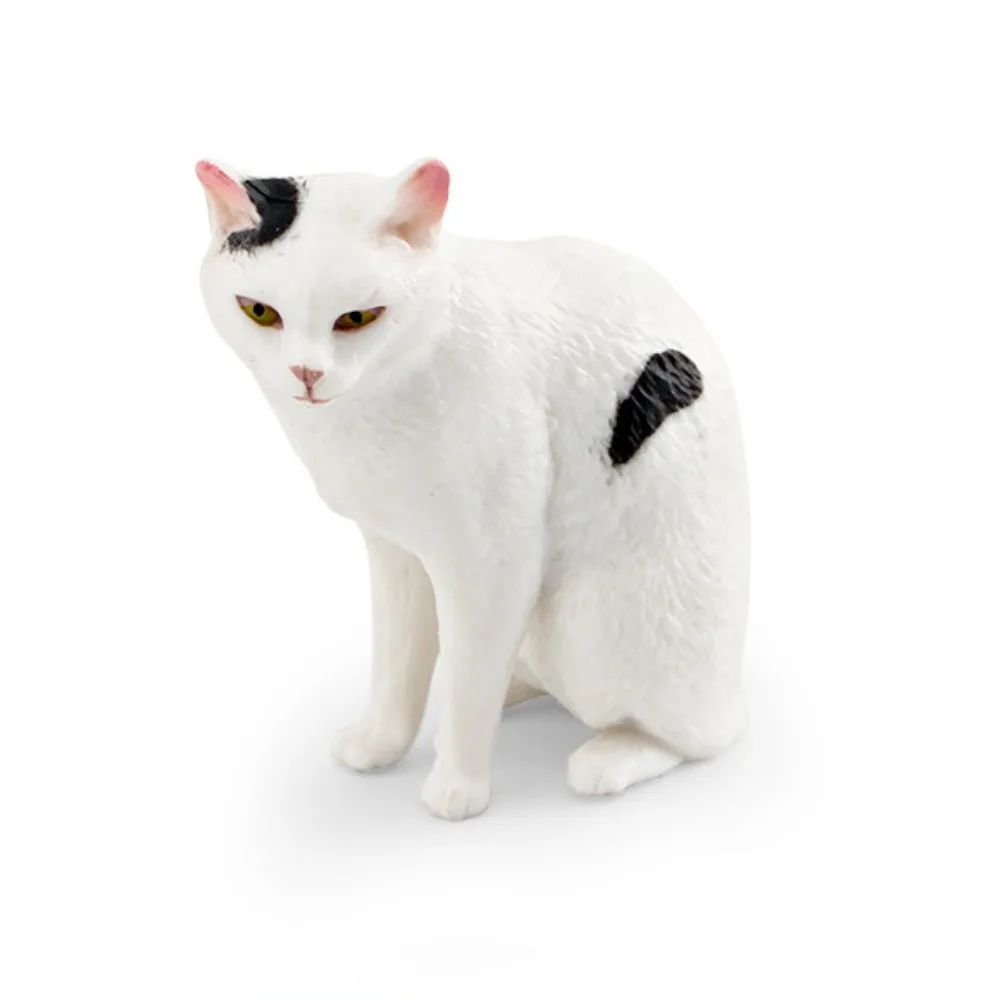 Cute Realistic Lying Cat Figurine Mini Simulation Pet Ornament For Desk Car Decor 11