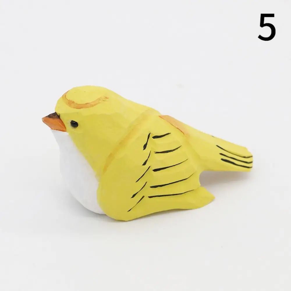 Handmade Wooden Bird Figurine Nordic Style HandCarved Basswood Bird Decor Gift 10