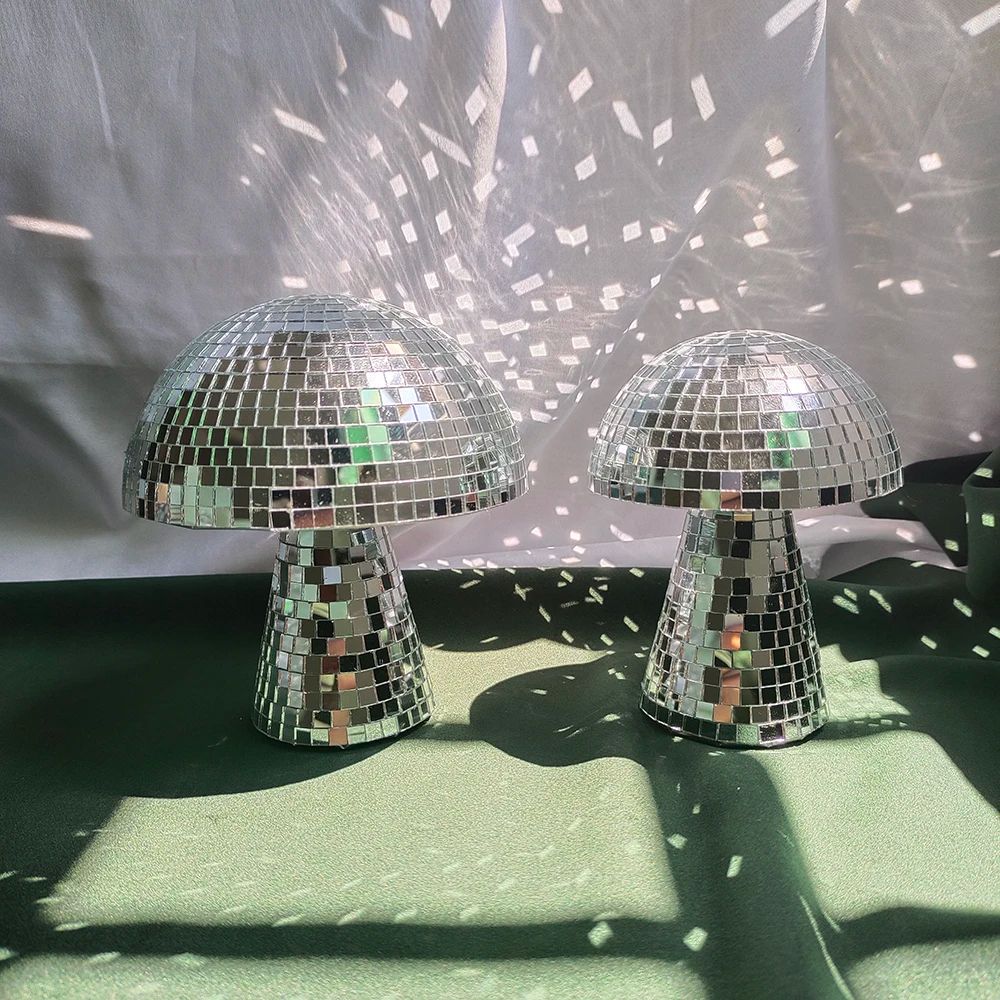 Mushroom Disco Ball Mirror Decor Sparkling Reflective Party Centerpiece For Home Events 5