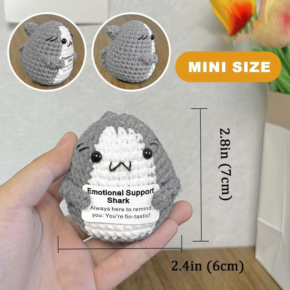 Handmade Crochet Plush Emotional Support Gift Cute Mini Desk Decor Comfort Companion 5
