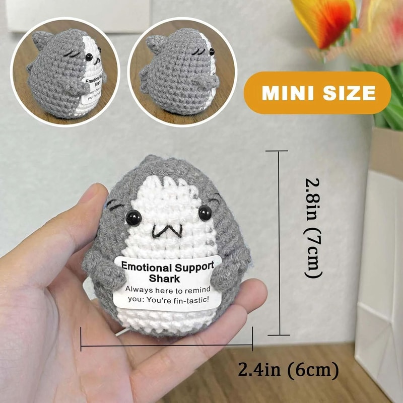 Handmade Crochet Plush Emotional Support Gift Cute Mini Desk Decor Comfort Companion 5