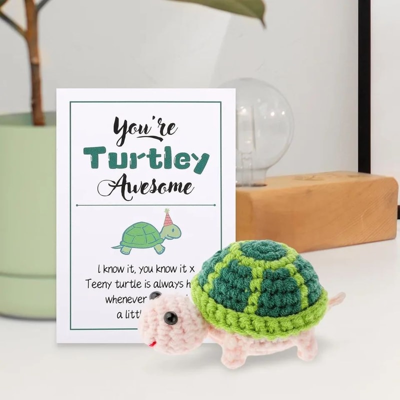 Handmade Crochet Plush Emotional Support Gift Cute Mini Desk Decor Comfort Companion 3