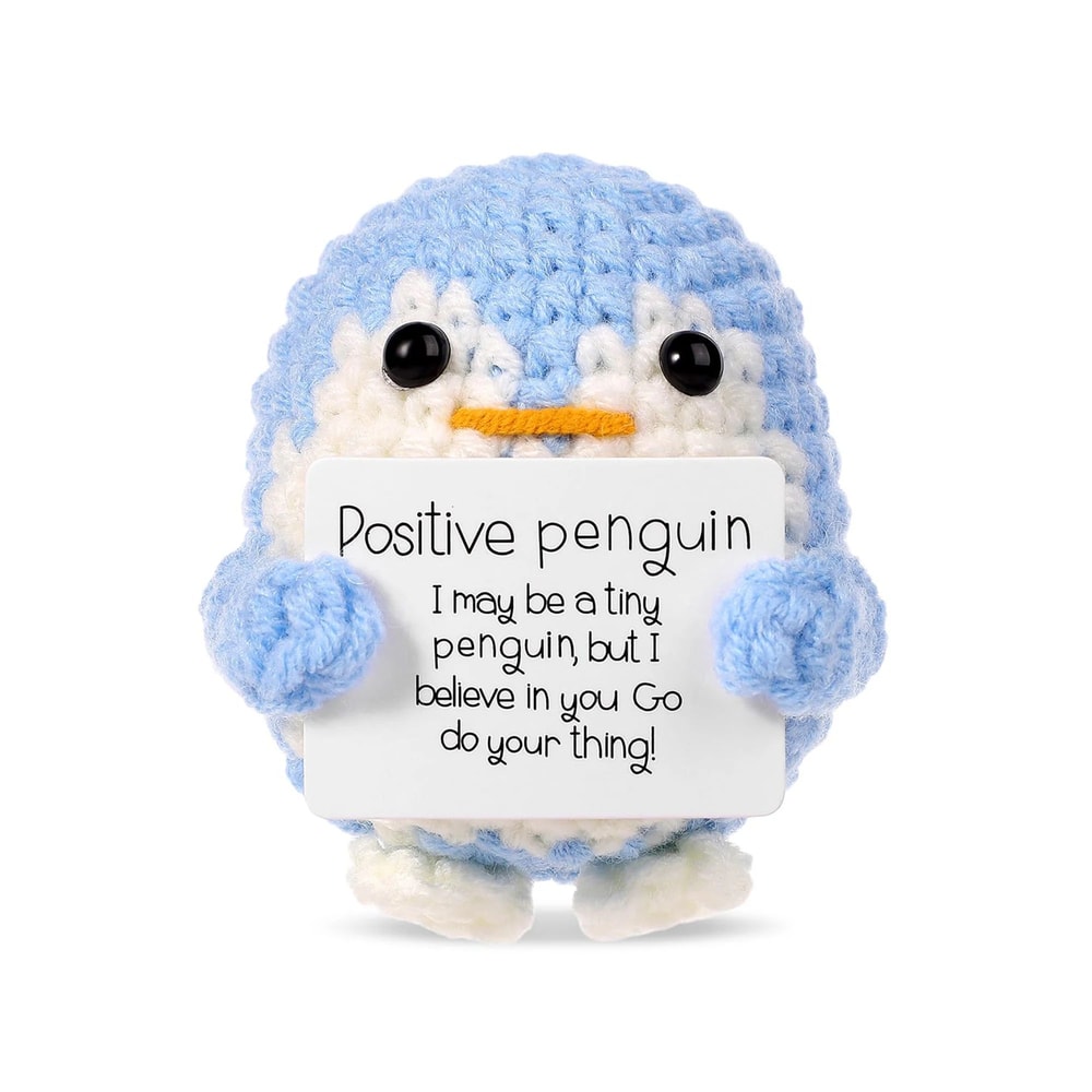 Handmade Crochet Plush Emotional Support Gift Cute Mini Desk Decor Comfort Companion 7