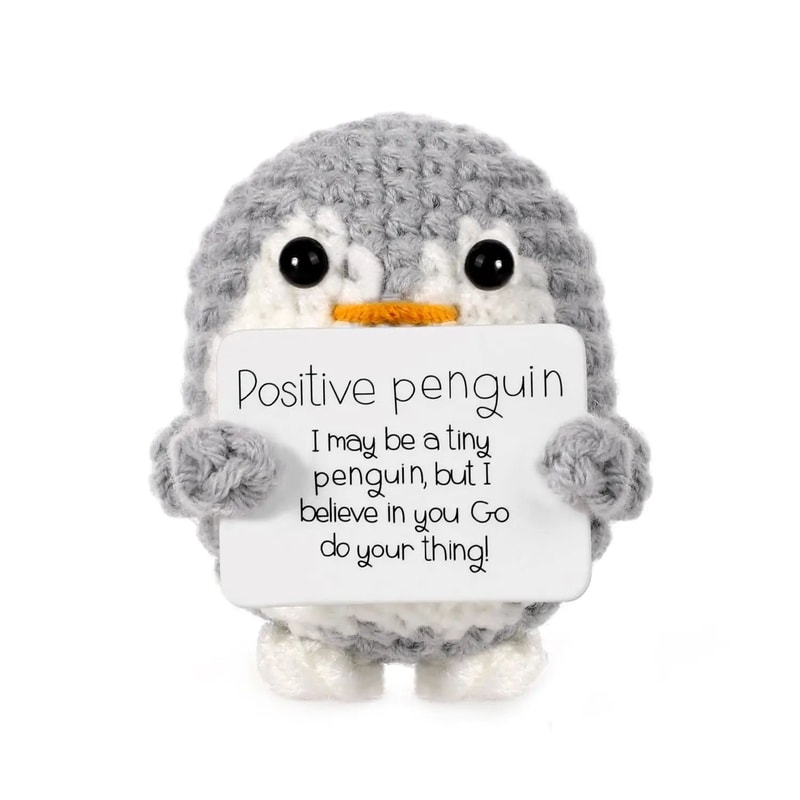 Handmade Crochet Plush Emotional Support Gift Cute Mini Desk Decor Comfort Companion 8