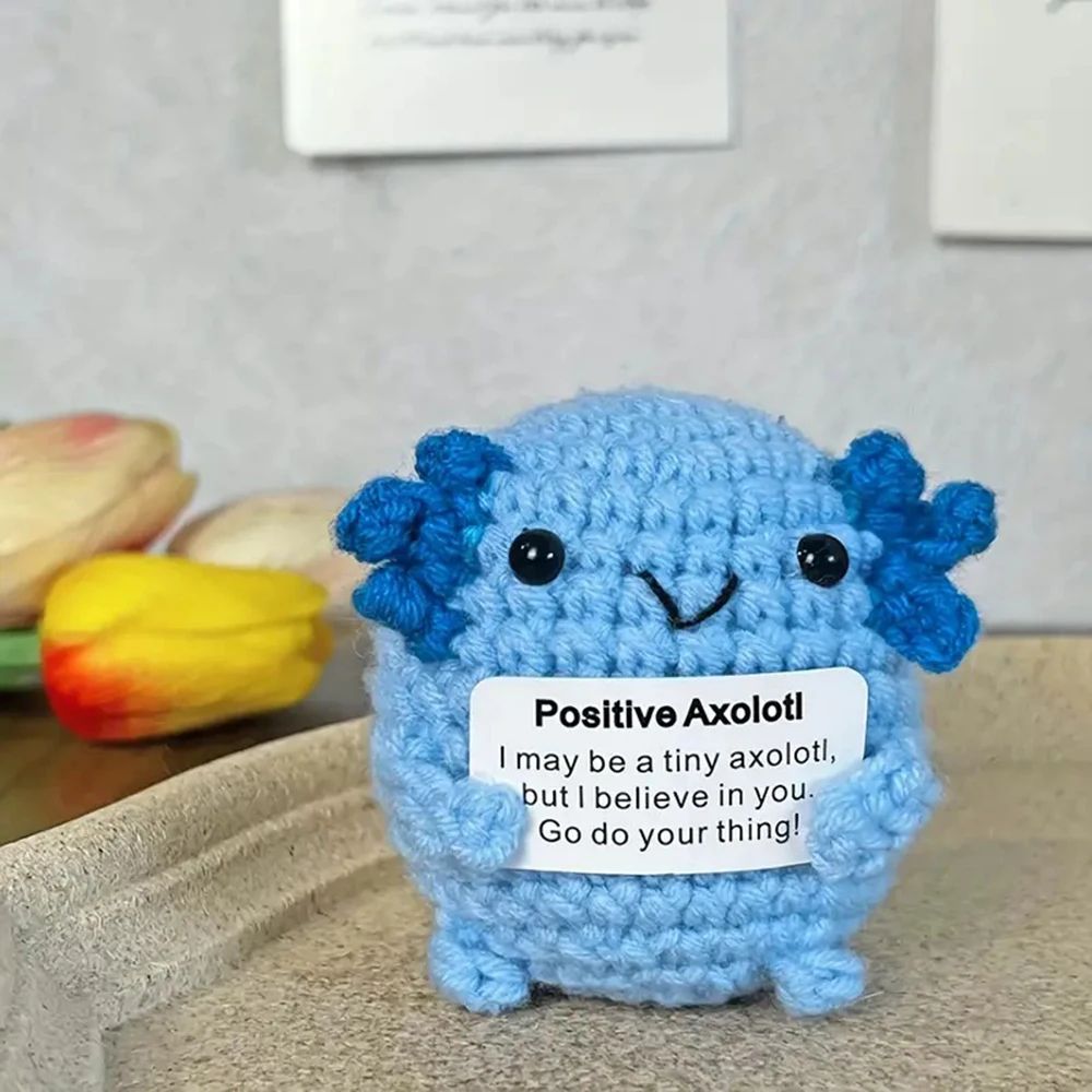 Handmade Crochet Plush Emotional Support Gift Cute Mini Desk Decor Comfort Companion 10