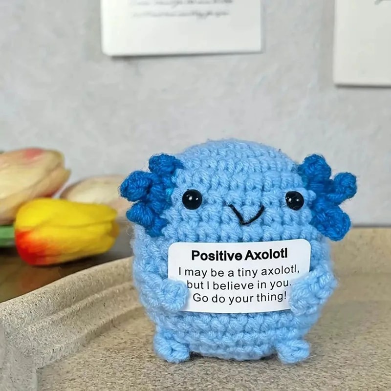 Handmade Crochet Plush Emotional Support Gift Cute Mini Desk Decor Comfort Companion 10