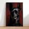 Black Doberman Woman Canvas Wall Art Elegant Calligraphy Portrait Print For Modern Home Decor 2