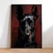 Black Doberman Woman Canvas Wall Art Elegant Calligraphy Portrait Print For Modern Home Decor 2