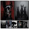 Black Doberman Woman Canvas Wall Art Elegant Calligraphy Portrait Print For Modern Home Decor 3