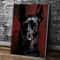 Black Doberman Woman Canvas Wall Art Elegant Calligraphy Portrait Print For Modern Home Decor 6