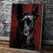 Black Doberman Woman Canvas Wall Art Elegant Calligraphy Portrait Print For Modern Home Decor 6