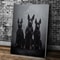 Black Doberman Woman Canvas Wall Art Elegant Calligraphy Portrait Print For Modern Home Decor 7