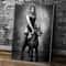 Black Doberman Woman Canvas Wall Art Elegant Calligraphy Portrait Print For Modern Home Decor 14