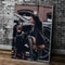 Black Doberman Woman Canvas Wall Art Elegant Calligraphy Portrait Print For Modern Home Decor 15