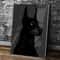 Black Doberman Woman Canvas Wall Art Elegant Calligraphy Portrait Print For Modern Home Decor 16