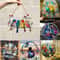 Cute Acrylic Bird Flower Hanging Pendant 2D Flat Cartoon Ornament For Car Window Gift Decor 4