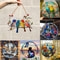 Cute Acrylic Bird Flower Hanging Pendant 2D Flat Cartoon Ornament For Car Window Gift Decor 4