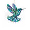 Cute Acrylic Bird Flower Hanging Pendant 2D Flat Cartoon Ornament For Car Window Gift Decor 7