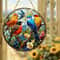 Cute Acrylic Bird Flower Hanging Pendant 2D Flat Cartoon Ornament For Car Window Gift Decor 14