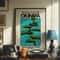 Okinawa Retro Skyline Canvas Wall Art Japanese Travel Poster Print For Modern Home Decor 1