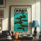 Okinawa Retro Skyline Canvas Wall Art Japanese Travel Poster Print For Modern Home Decor 1