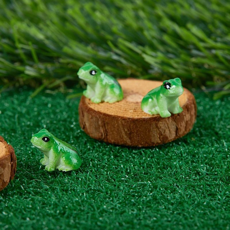 Mini Frog Figurine Set Cute Resin Fairy Garden Decor For Micro Landscape DIY Crafts 1