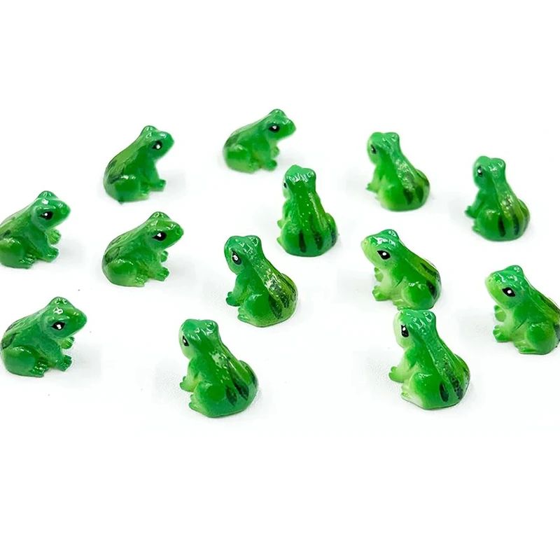 Mini Frog Figurine Set Cute Resin Fairy Garden Decor For Micro Landscape DIY Crafts 2