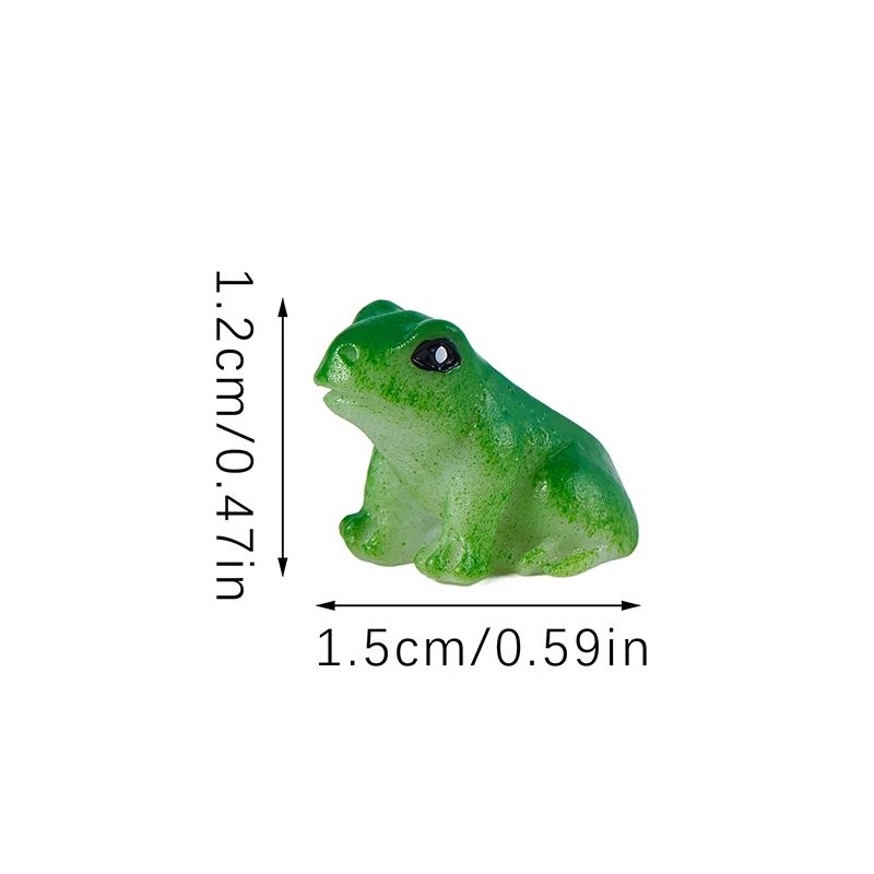 Mini Frog Figurine Set Cute Resin Fairy Garden Decor For Micro Landscape DIY Crafts 4