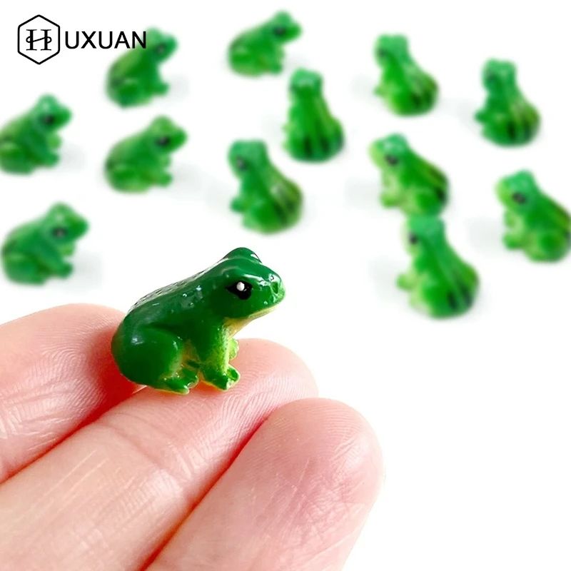 Mini Frog Figurine Set Cute Resin Fairy Garden Decor For Micro Landscape DIY Crafts 5