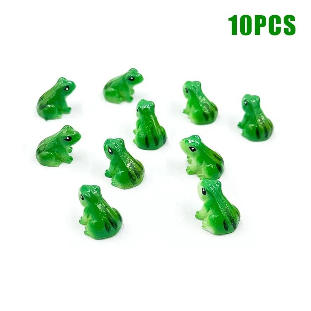 Mini Frog Figurine Set Cute Resin Fairy Garden Decor For Micro Landscape DIY Crafts 7