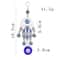 Evil Eye Hamsa Hand Wind Chime Wall Decor Geometric Metal Hanging Ornament For Protection Meditat 7