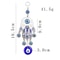 Evil Eye Hamsa Hand Wind Chime Wall Decor Geometric Metal Hanging Ornament For Protection Meditat 7