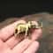 Auspicious Brass Elephant Figurine Mini Copper Elephant Decor For Wealth Good Luck 2