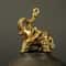 Auspicious Brass Elephant Figurine Mini Copper Elephant Decor For Wealth Good Luck 3